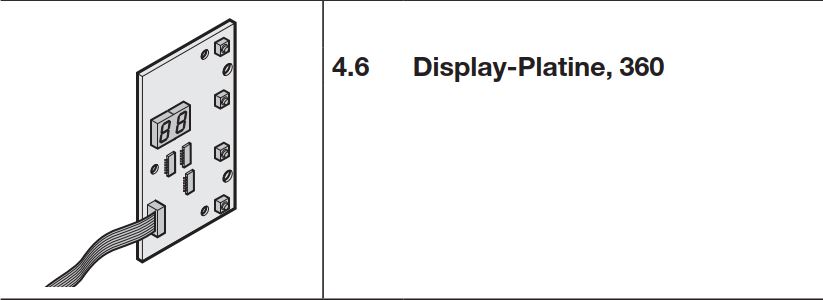 Hörmann Steuerungen integriert, 360 Display-Platine, 360