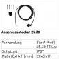Preview: Marantec, MFZOvitor Protect-Contact 25.30 Abschlussstecker 8K2 Stecker mit Kabel, Länge 1.00 mm, 149935