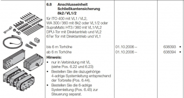 Hörmann Anschlusseinheit Schließkantensicherung 8k2 / VL1/2 ab 6 Meter Torhöhe, 638394