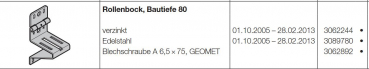 Hörmann Rollenbock Bautiefe 80 für Industrie-Baureihe 30-40-50 , 3062244