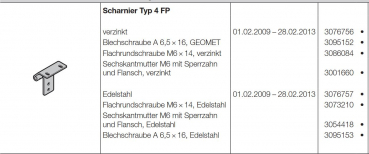 Hörmann Scharnier Typ 4 FP verzinkt für die Industrie-Baureihe 40-50, 3076756