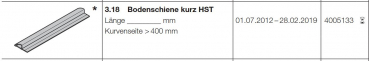 Hörmann Bodenschiene kurz, Baureihe 10, (HST42) Seiten-Sektionaltor, 4005133