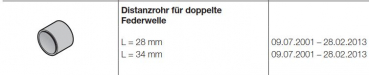 Hörmann Distanzrohr für doppelte Federwelle für Baureihe 40, 50, 60, 3044114