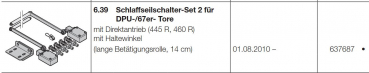 Hörmann Schlaffseilschalter Set 2 für DPU-/ 67er -Tore, 637687