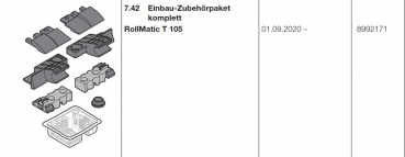 Hörmann Einbau-Zubehörpaket komplett Garagen-Rolltor RollMatic T 105, 8992171