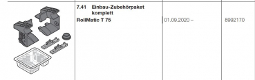 Hörmann Einbau-Zubehörpaket komplett Garagen-Rolltor RollMatic T 75, 8992170