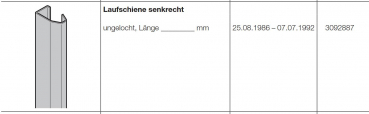 Hörmann Laufschiene senkrecht für Industrietore-Baureihe 20-30 Preis je Meter, 3092887