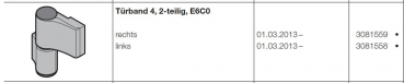 Hörmann Türband 4-2-teilig-E6C0 rechts Baureihe 50-60, 3081559