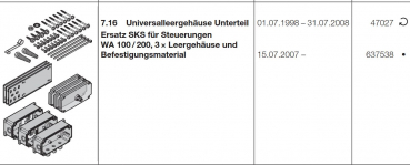 Hörmann Ersatz SKS für Steuerungen WA 100 / 200, 47027. 637538