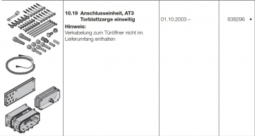 Hörmann Anschlusseinheit, AT3  Torblattzarge einseitig, 638296