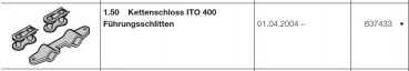 Hörmann Kettenschloss ITO 400 / 500 FU Führungsschlitten, 637433