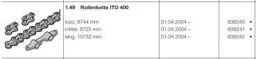 Hörmann Rollenkette ITO 400 / 500 FU mittel 8725 mm, 638241