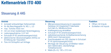 Hörmann Kettenantrieb ITO 400, ITO 500 FU, PDF