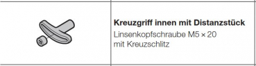 Hörmann Kreuzgriff, innen mit Distanzstück für Baureihe 30, 40, EcoStar und Industrie-Baureihe 20, 30, 40, 50, 3053830