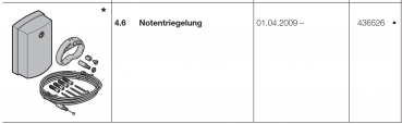 Hörmann Notentriegelung für Außen- und Innen-Rolltor RollMatic, 436526