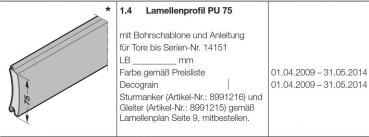 Hörmann Decograin Lamellenprofil PU 75, 8991301