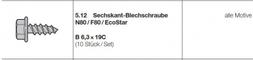 Hörmann Sechskant-Blechschraube N80 / F80 / EcoStar, 1041019