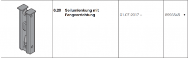 Hörmann Seilumlenkung mit Fangvorrichtung für Garagen-Deckenlauftor - RollMatic OD, 8993545