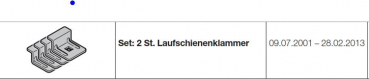 Hörmann Set 4 stück Laufschienenklammer für die Industrietorbaureihe 20-30-40-50, 3042249