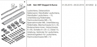 Hörmann Set: HST Doppel S-Kurve (HST42) BR10, Seiten-Sektionaltor, 4012832