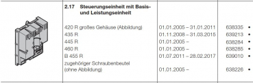 Hörmann Steuerung 445 R ohne Abbildung Steuerungseinheit mit Basis und Leistungseinheit, 638284