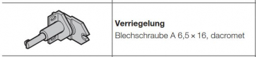 Hörmann Beschlagteile für Torglieder RenoMatic, EcoStar, Verrieglung, 3047226