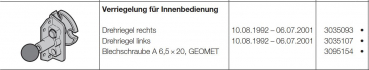 Hörmann Verriegelung für Innenbedienung rechts für die Industrietorbaureihe 20-30-40-50, 60, 3035093, 3014649