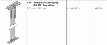 Hörmann Verstellbare Abhängung ITO 400/SupraMatic, 636945