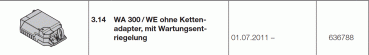 Hörmann Ersatz WA 300/SE ohne Kettenadapter, mit gesicherter Entriegelung, 636789