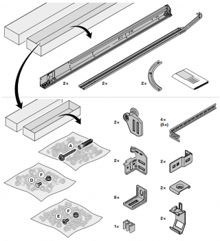 Hörmann Zargenkarton, 3056903, für den Beschlag N, Baureihe 40, RM 2205 mm