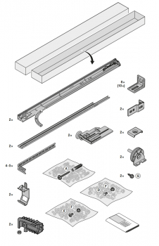 Hörmann Zargenkarton für den Beschlag Z, Baureihe 40, RM 2125 mm