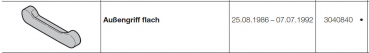 Hörmann Außengriff flach für die Industrietor Baureihe 20, 40, 30, 50, 60, 3040840