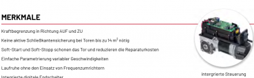 Marantec, MFZ, VTA 11-72-E, Schnellentriegelung, Sektionaltorantriebe, 184249