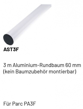 Marantec AST3F 3m Aluminium-Schranken-Rundbaum 60 mm , 178419