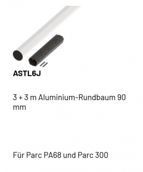 Marantec ASTL6J, 3 + 3m Aluminium-Rundbaum 90 mm, 178418