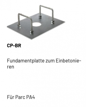 Marantec CP-BR Fundamentplatte aus Stahl zum Einbetonieren, 178431