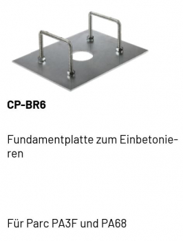 Marantec CP-BR6 Fundamentplatte aus Stahl zum Einbetonieren, 178432