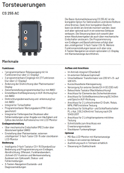 MFZ, Marantec, CS 255 AC Steuerung, 230V-1PH, 121598