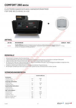 Marantec Garagentorantrieb Comfort 260 Accu 550 N NEU!!, 118816, 184076