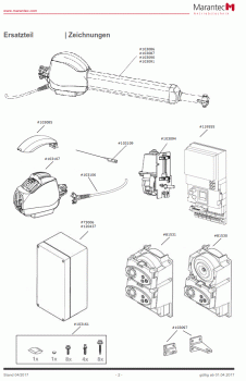 Marantec Motor-Aggregat, für Steuerung Control x.51, Comfort 525L, Drehtorantrieb,103087