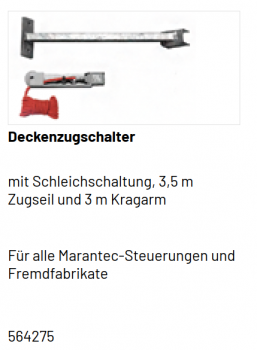 Marantec Kragarm, für Command 701, Deckenzugtaster, 564275