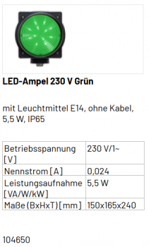 Marantec LED-Ampel 230V, Grün, 104650