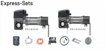 Marantec Industrie Antrieb, Express Set, STA1-10-30 KE-FU-I, für federausgeglichene Sektionaltor,186293, 188037