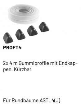 Marantec PROFT4 2x 4 m Gummiprofile mit Endkappen, 178427