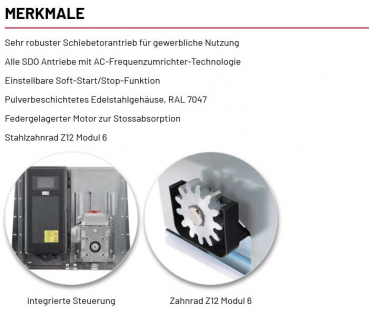 Marantec SDO 35-20-24 E FU/E Antriebssysteme für schwere Schiebetore, 120641