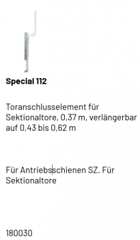 Marantec Special 112, Toranschlusselement für Sektionaltore, 0,37 m.180030