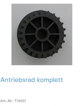 Normstahl Antriebsrad komplett für Ultra und Ultra Excellent Antriebe, T14551