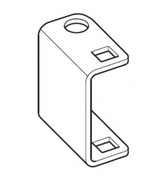 Normstahl Bürstenhalter Scharnierkonsole, für Seitensektionaltor Top 08.1997-11.2012 , N001649-00-00