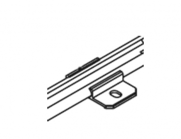 Normstahl Halter für C-Profil mittig für SST ab 02/11 mit Alu-Reno-Schiene, für Seitensektionaltor Top 08.1997-11.2012, N001639-00-00