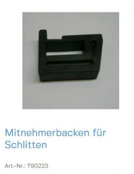 Normstahl Mitnehmerbacken für Schlitten für ​Garagentorantrieb , T90223